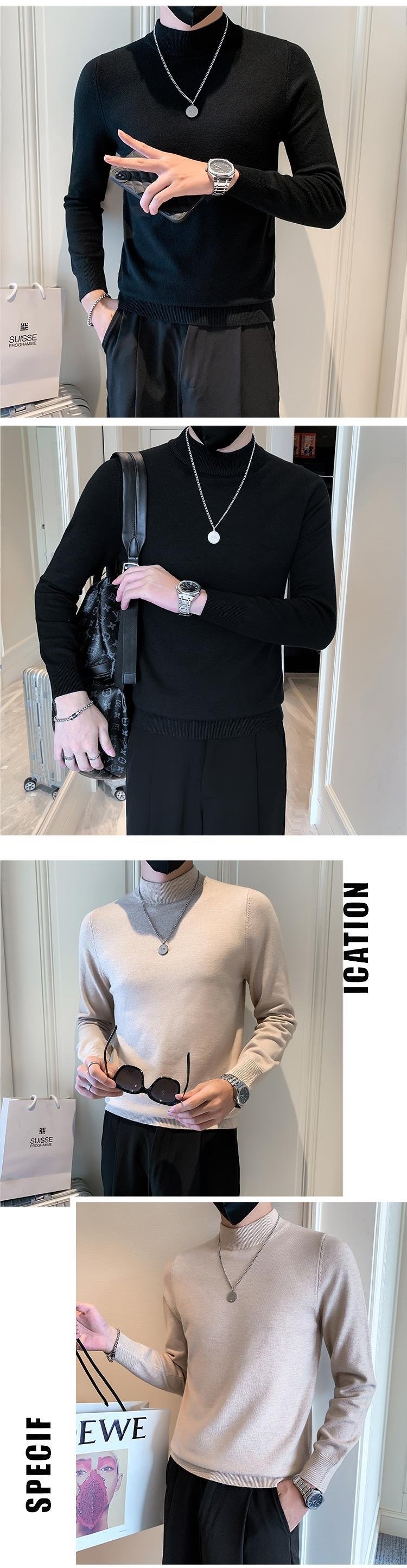 Мужской свитер с высоким воротником оптом