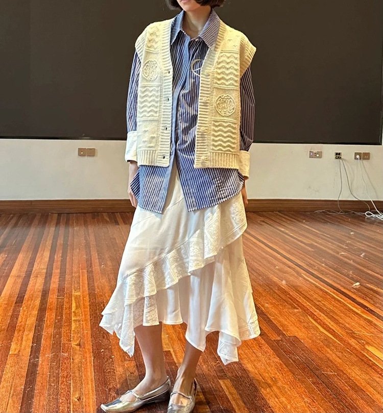 Длинная юбка с леопардовым принтом и асимметричным краем оптом из Китая