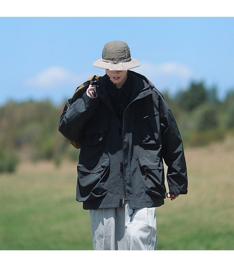 Ветровка военного стиля с капюшоном оптом из Китая