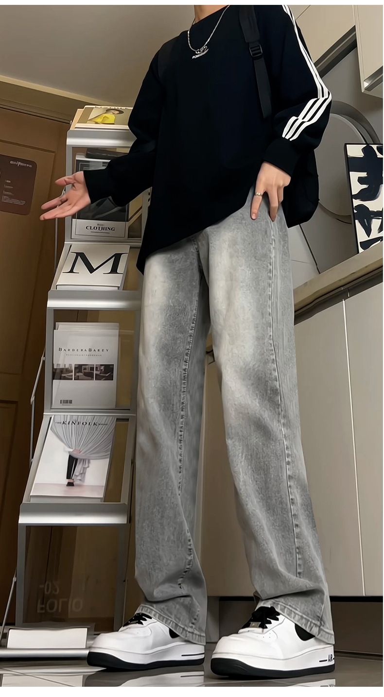 Мужские джинсы водяно-серого цвета оптом из Китая