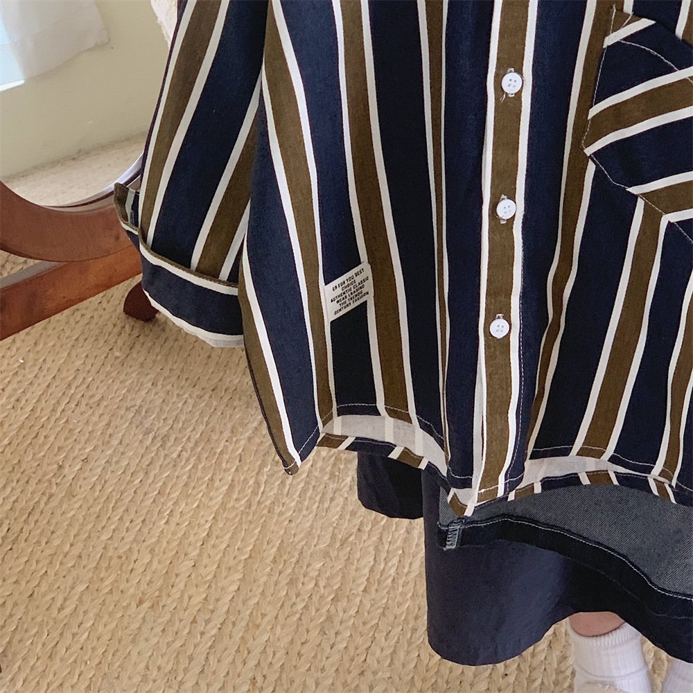 Детская куртка в полоску осенняя 2024 оптом из Китая