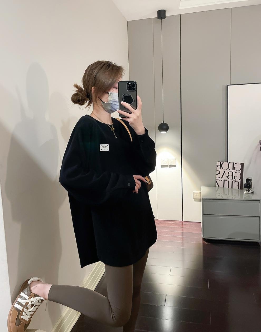 Толстовка с удлиненным рукавом и круглым вырезом оптом из Китая