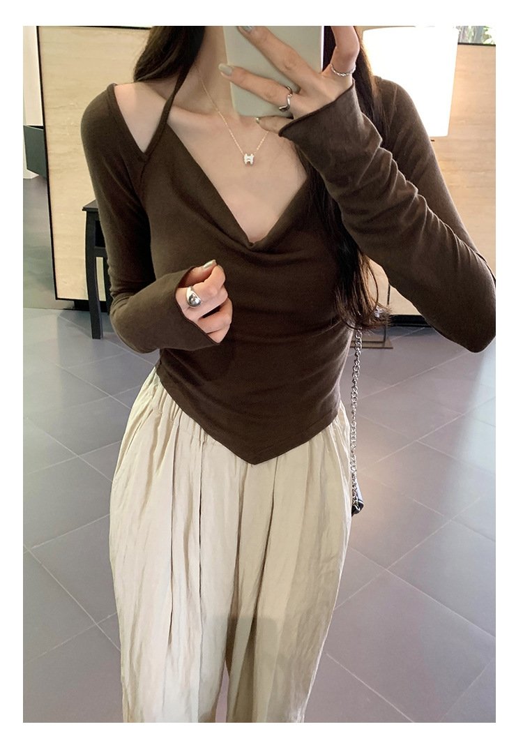 Толстовка с длинным рукавом и завышенным воротником оптом