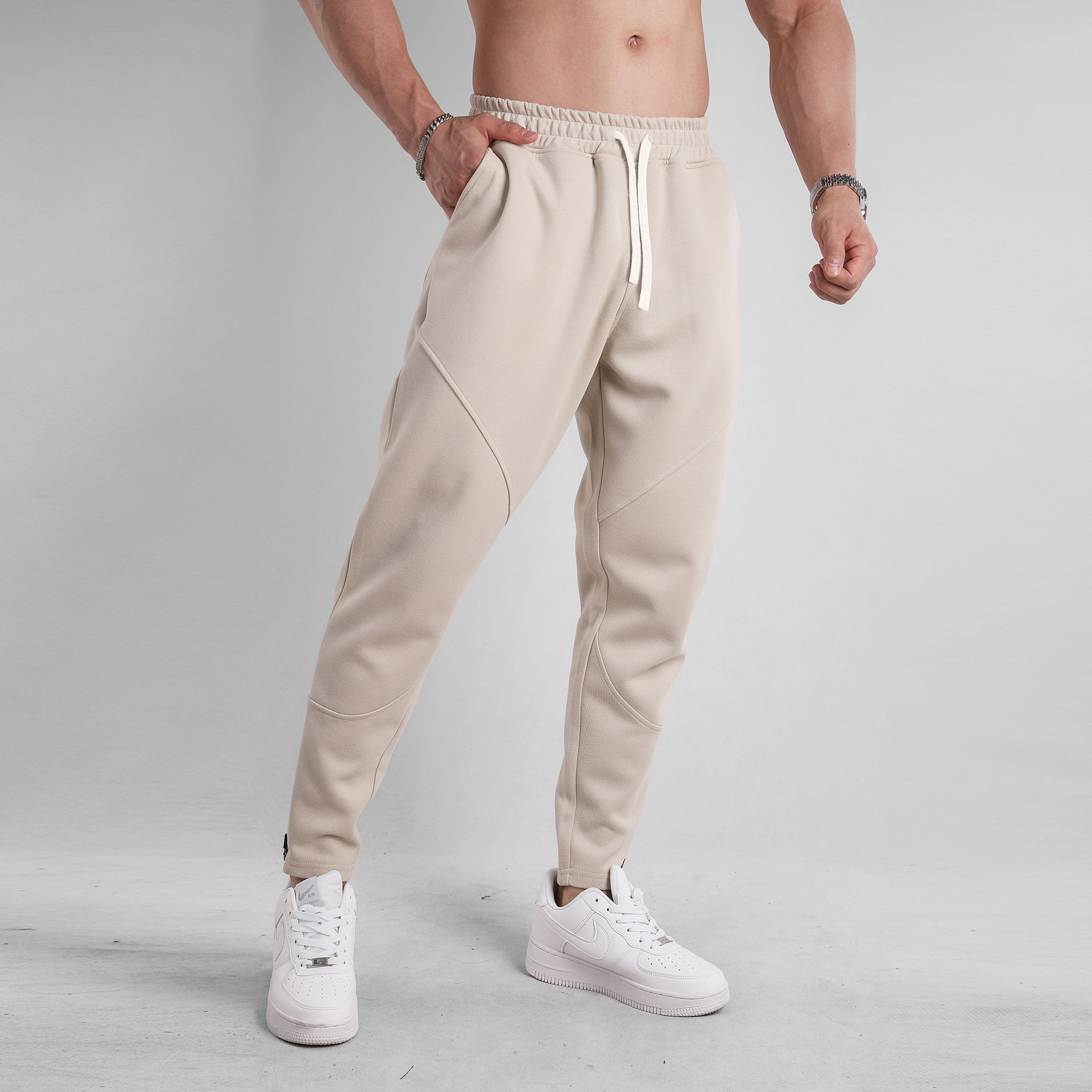 Мужские спортивные брюки с завышенной талией оптом из Китая