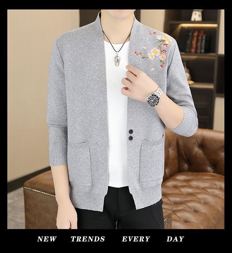 Мужская кардиган с вышивкой оптом