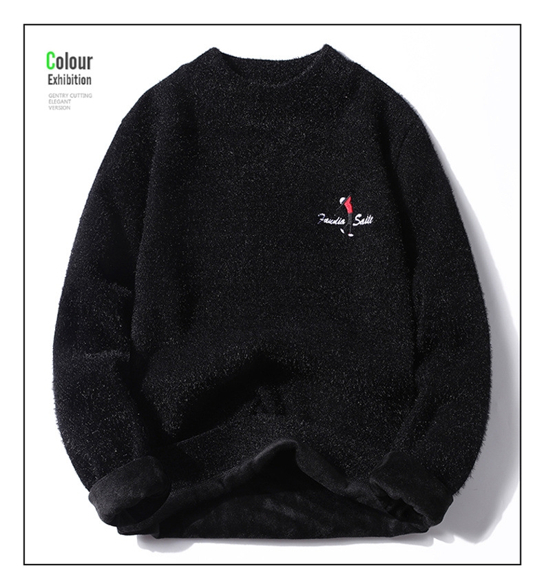 Мужской теплый свитер с начесом 2022 оптом из Китая