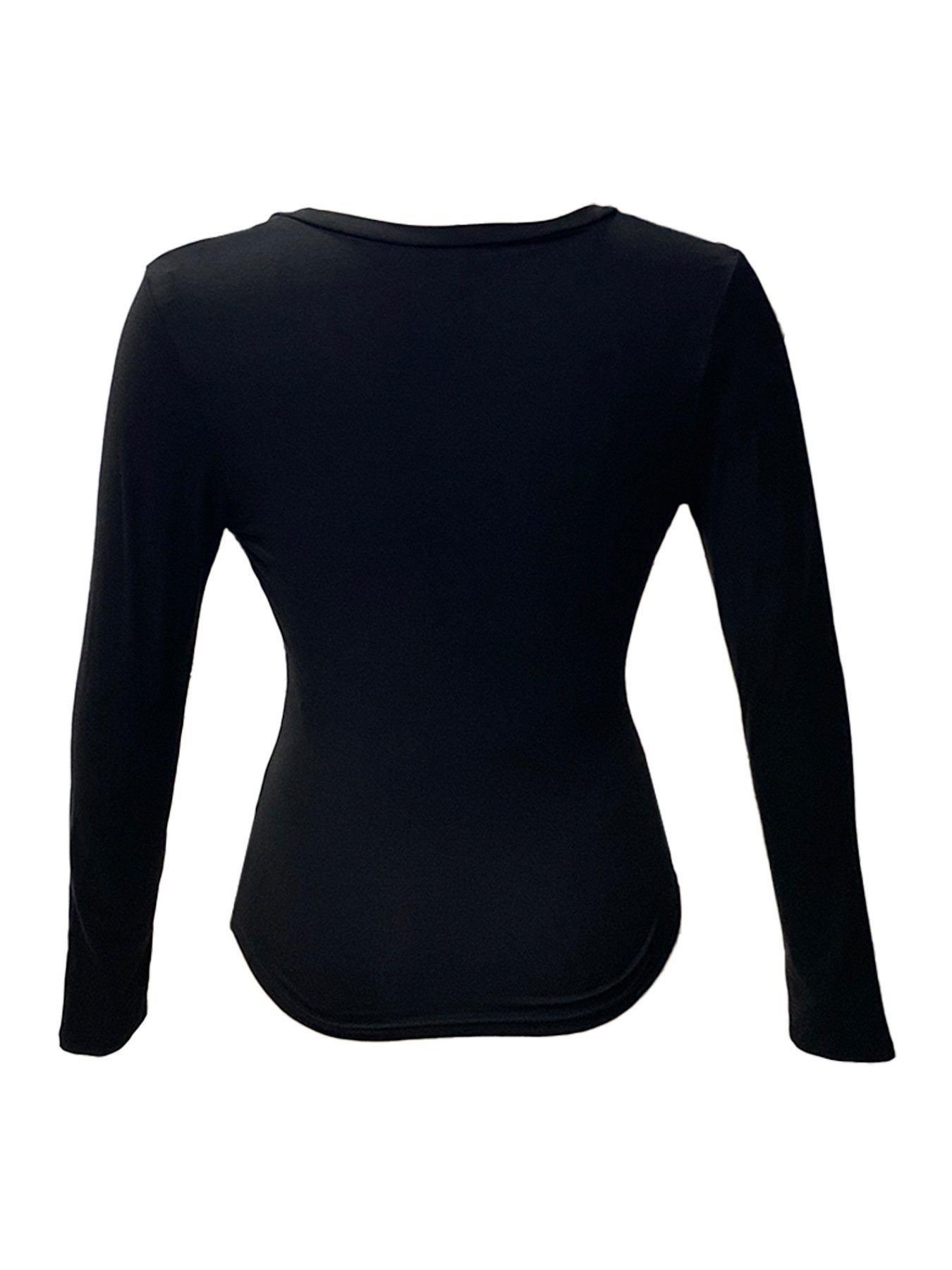 Женская блузка с длинным рукавом и V-образным вырезом оптом