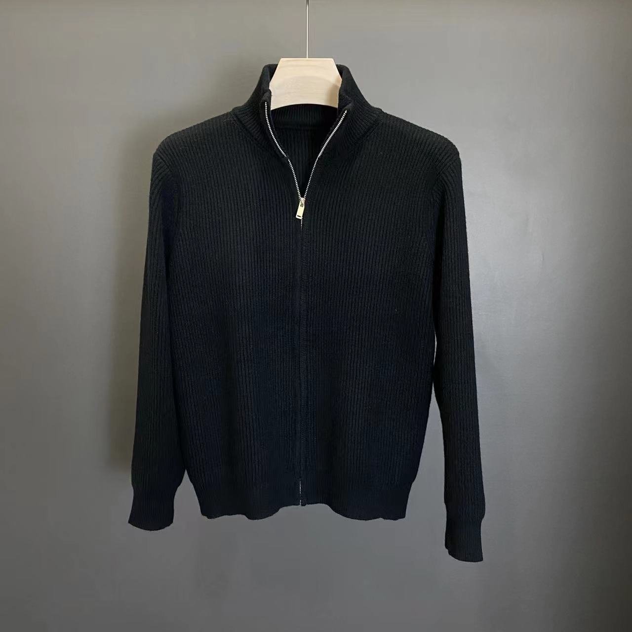 Мужской свитер с высоким воротником и молнией оптом