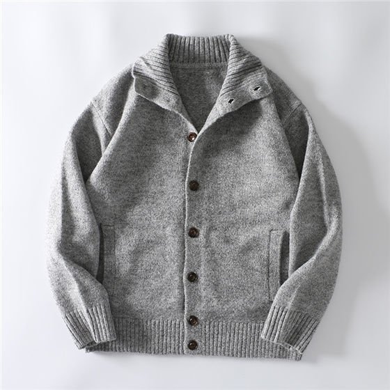 Высокий воротник вязаный свитер для мужчин оптом