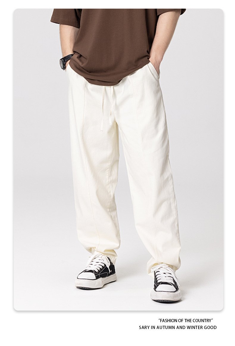 Readily Solved|2023春夏季梭织坠感纯色长裤 оптом из Китая