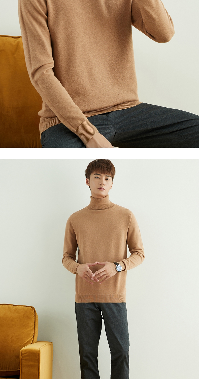 Мужской свитер с высоким воротником и большим размером оптом из Китая