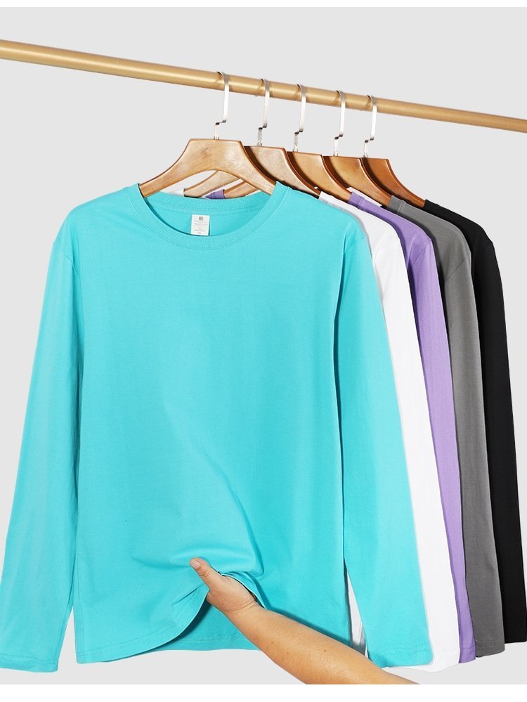 Длинный рукав T-рубашка из чистого хлопка 230 г оптом