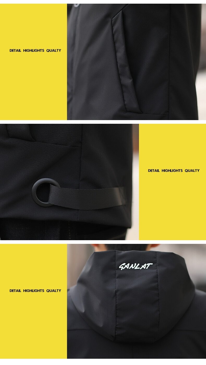 Мужская весенняя куртка с капюшоном оптом из Китая