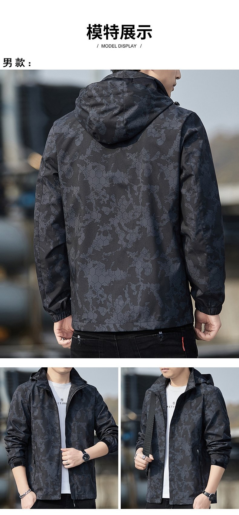 Мужская ветровка съемным капюшоном оптом из Китая