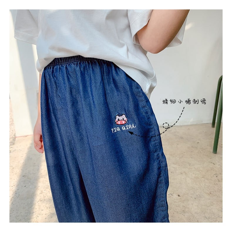 Детские летние джинсы с вышивкой оптом из Китая