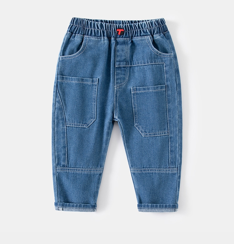 Джинсы для мальчиков с карманами и средней посадкой оптом из Китая