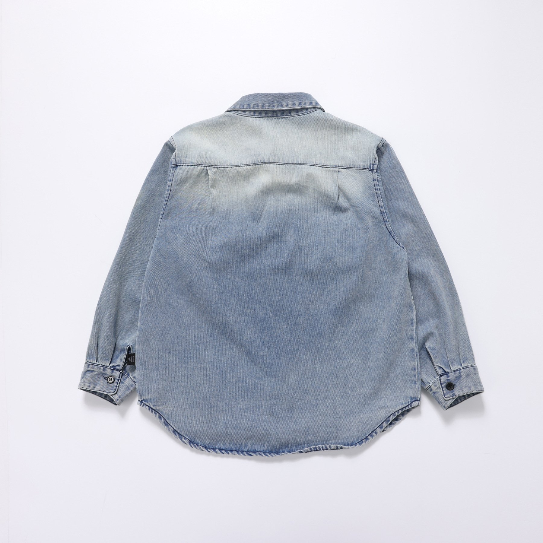 Детская джинсовая рубашка с длинным рукавом оптом из Китая