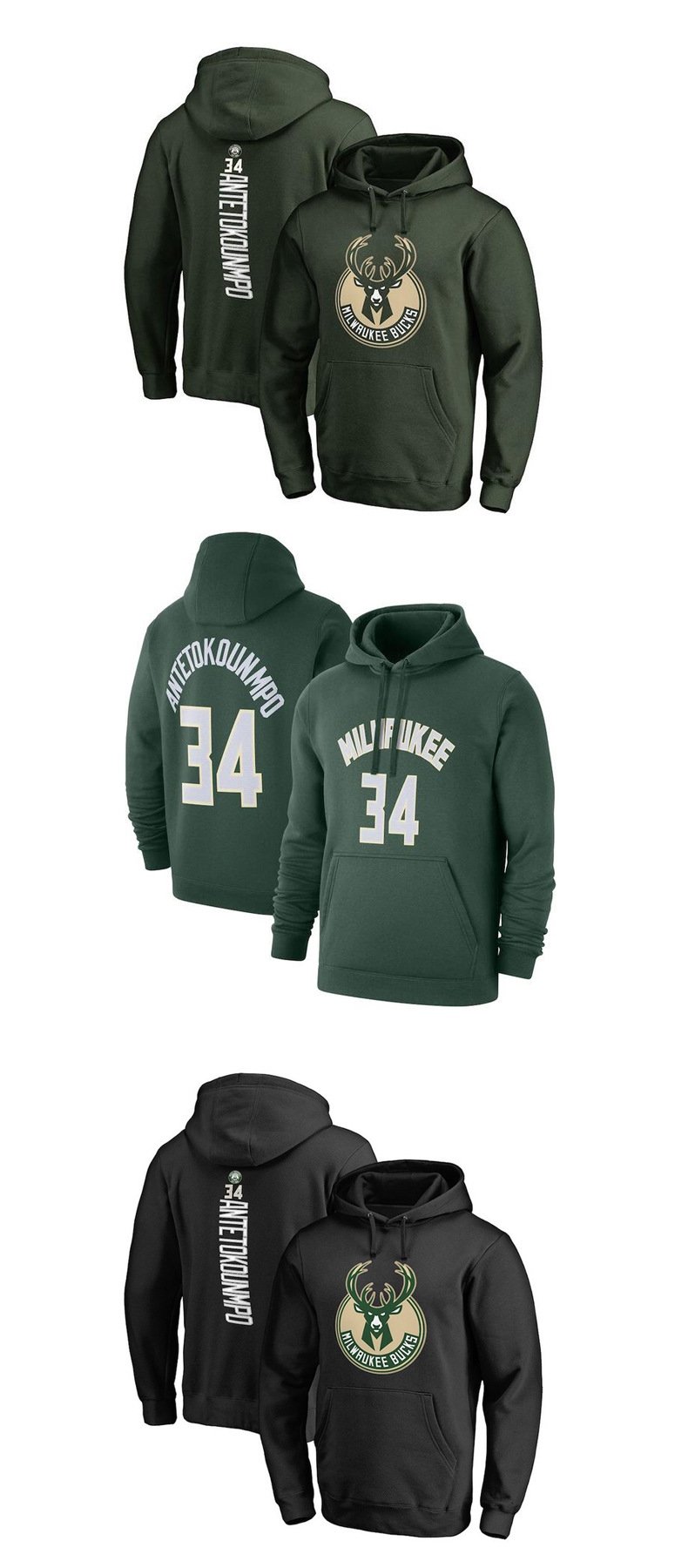 NBA雄鹿衛衣 оптом из Китая