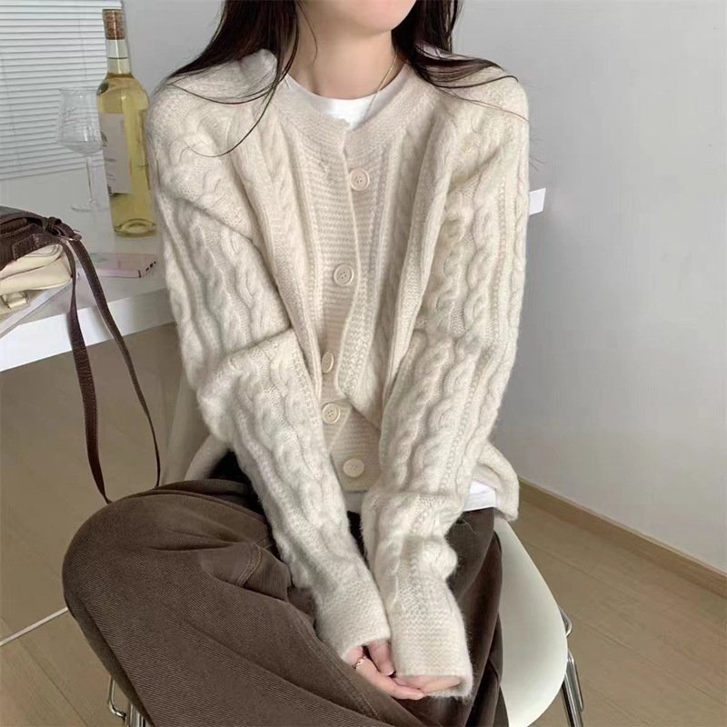 Женский свитер-кардиган в стиле ленивого ветра оптом