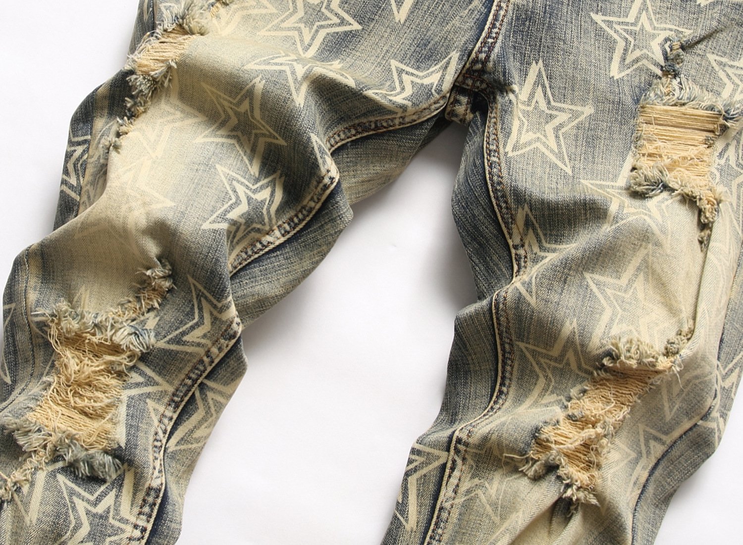 Мужские джинсы с вышивкой и принтом оптом из Китая