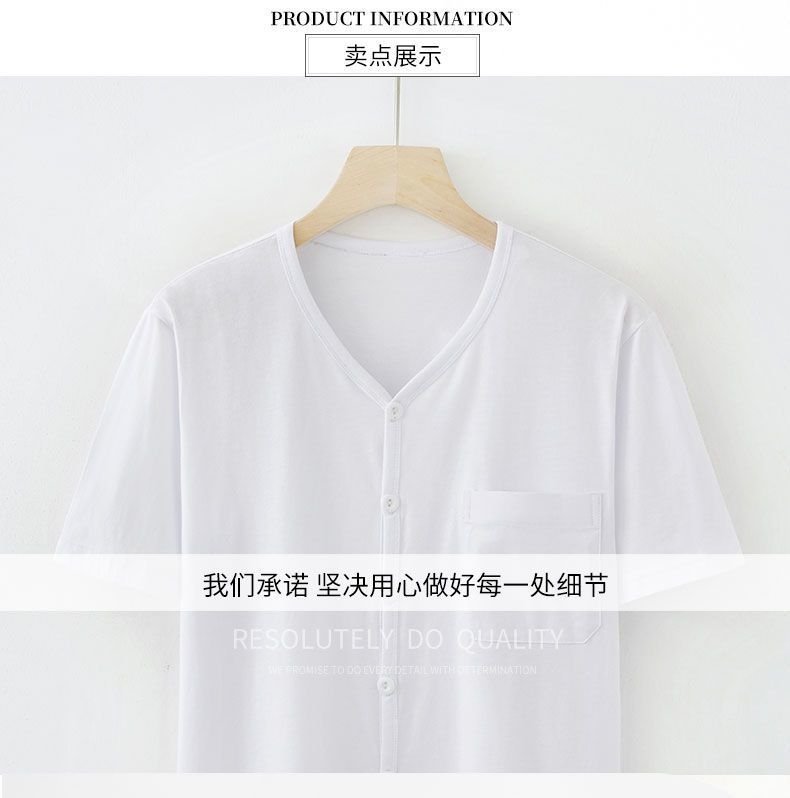 Мужская хлопковая рубашка с коротким рукавом оптом