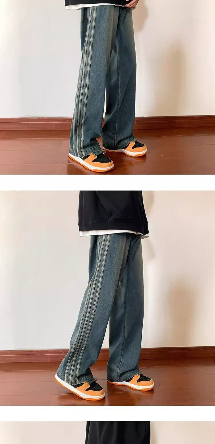 Мужские джинсы в стиле хайстрит с американскими мотивами оптом из Китая