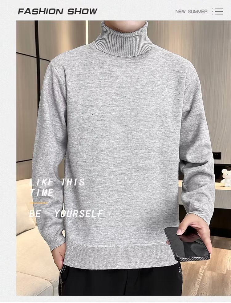 Мужской свитер с высоким воротником оптом