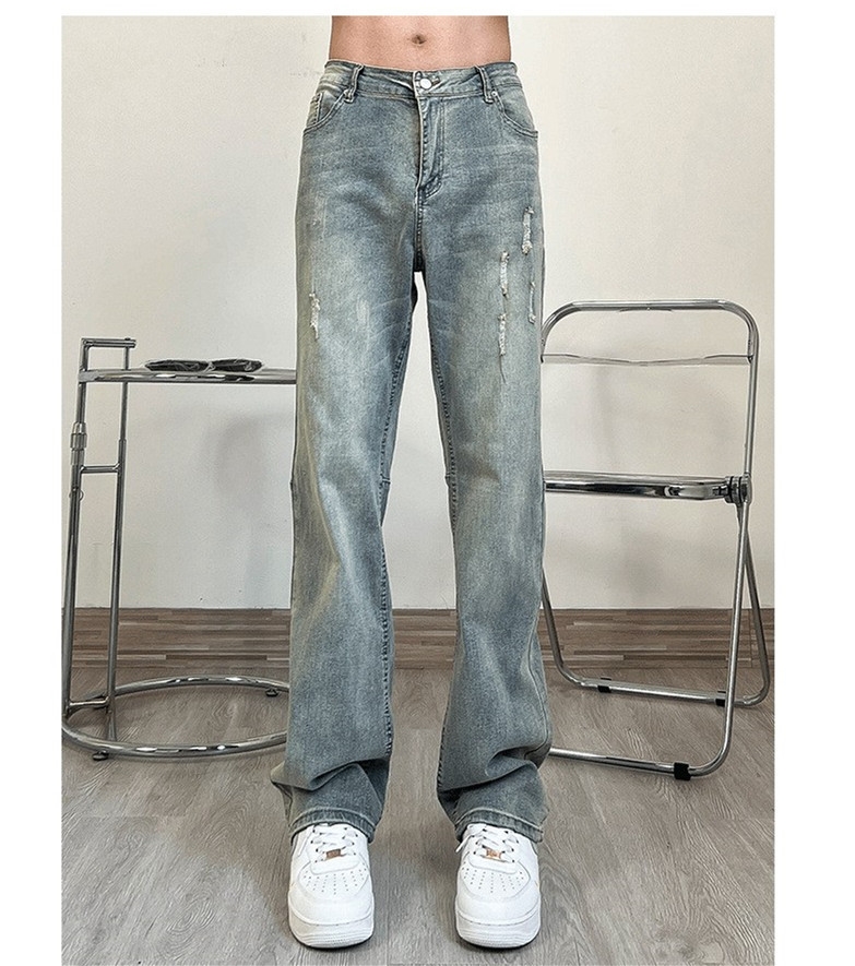 Мужские джинсы прямого кроя в стиле Хайстрит оптом из Китая