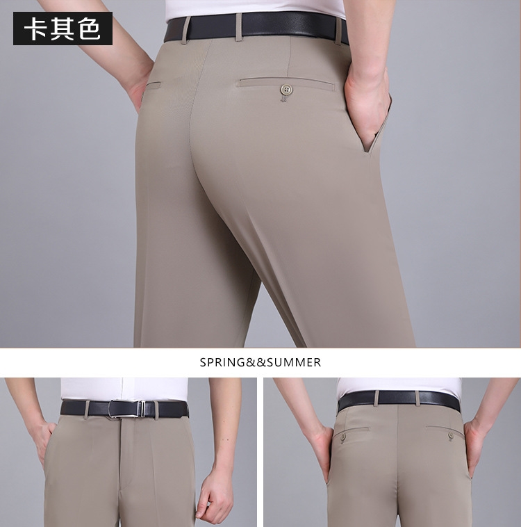 Летние мужские брюки из шелкового сурепа для делового стиля оптом из Китая