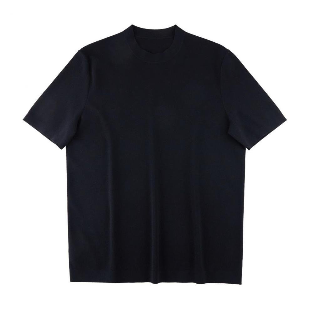 Мужская вязаная футболка с круглым воротом оптом