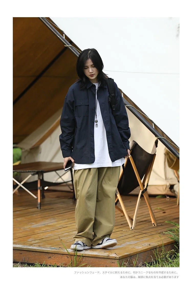 Мужская рубашка-куртка в стиле милитари оптом из Китая