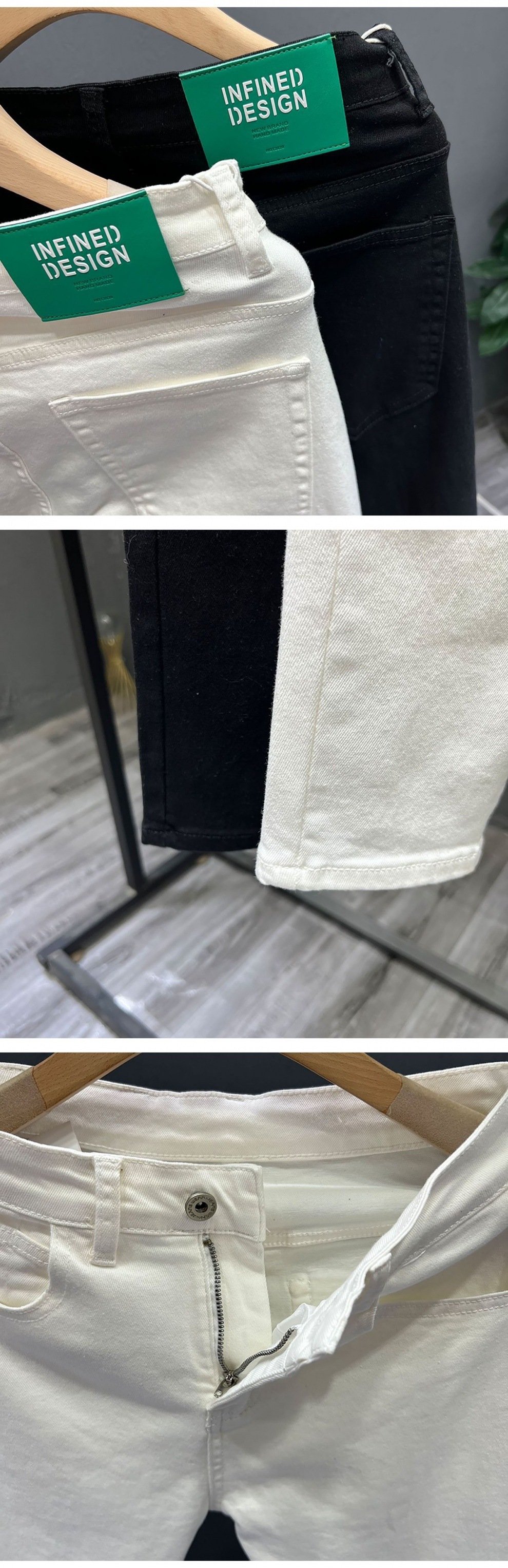 Белые мужские джинсы прямого кроя оптом из Китая