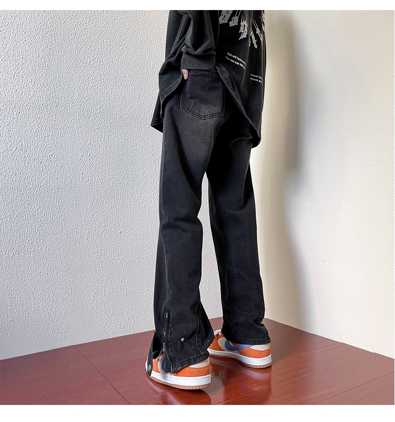 Черные джинсы с прямыми брюками оптом из Китая