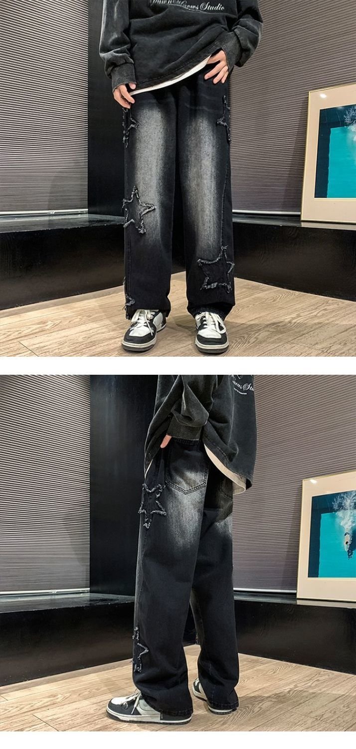 Мужские джинсы в стиле американской уличной моды оптом из Китая