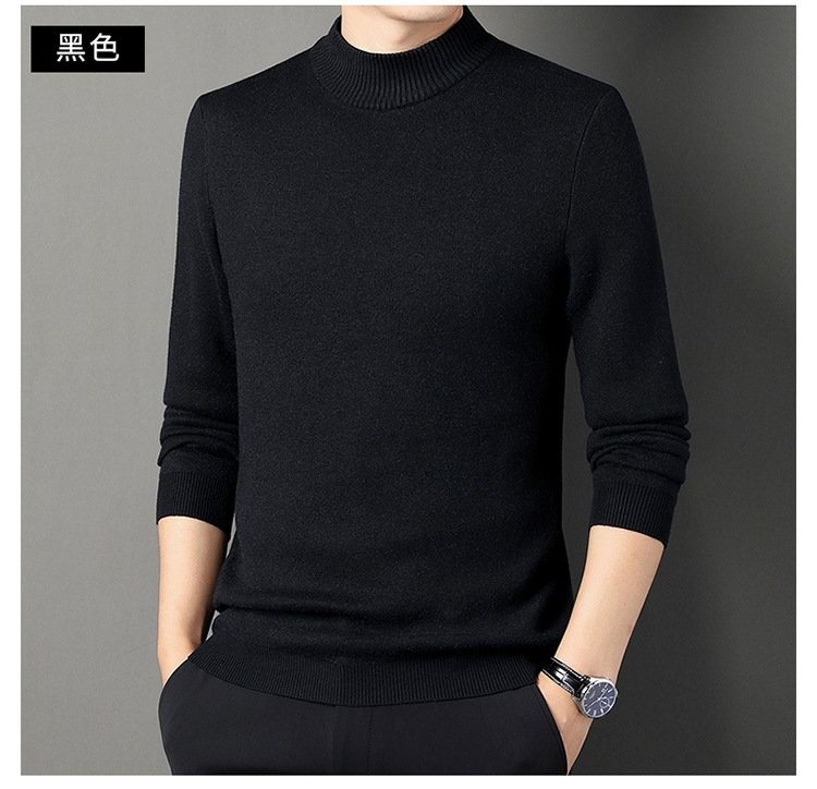 Мужской свитер с высоким воротником и утеплением оптом