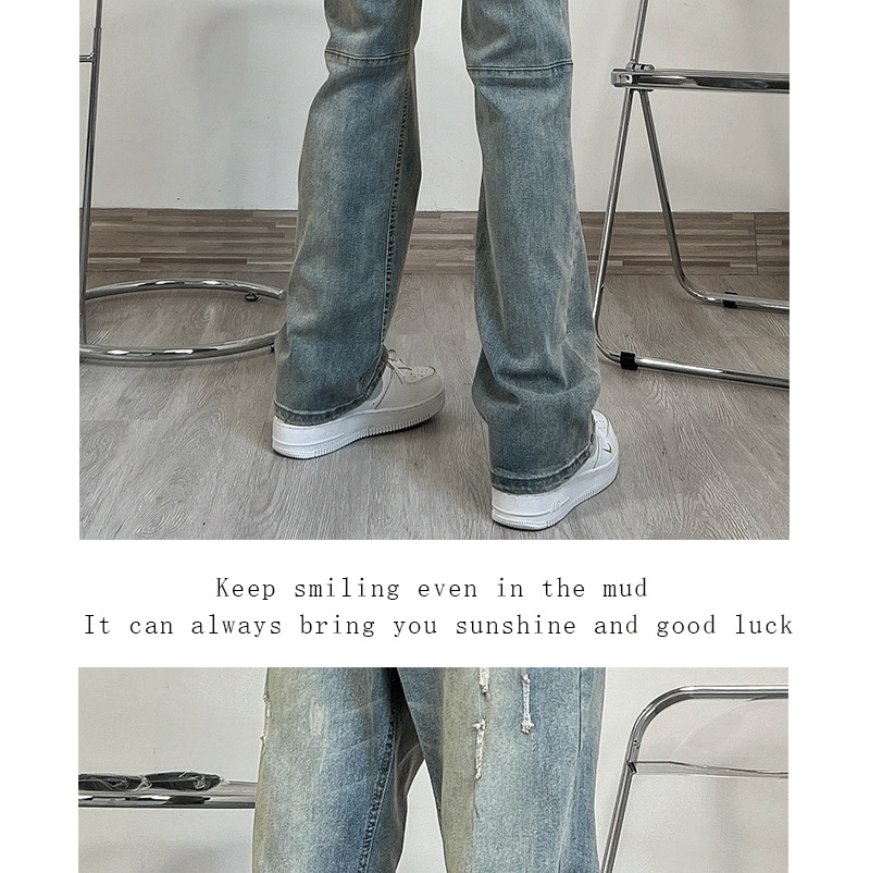 Мужские джинсы прямого кроя в стиле Хайстрит оптом из Китая