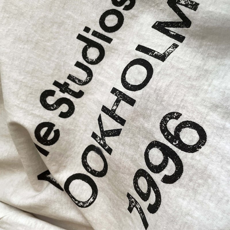 Футболка с длинным рукавом в стиле 2023SS с эффектом старения и градиентной печатью ACXD оптом