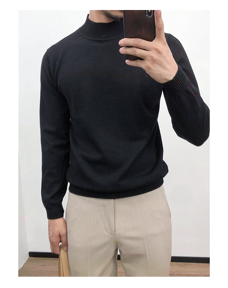 Мужской свитер с полувысоким воротником оптом