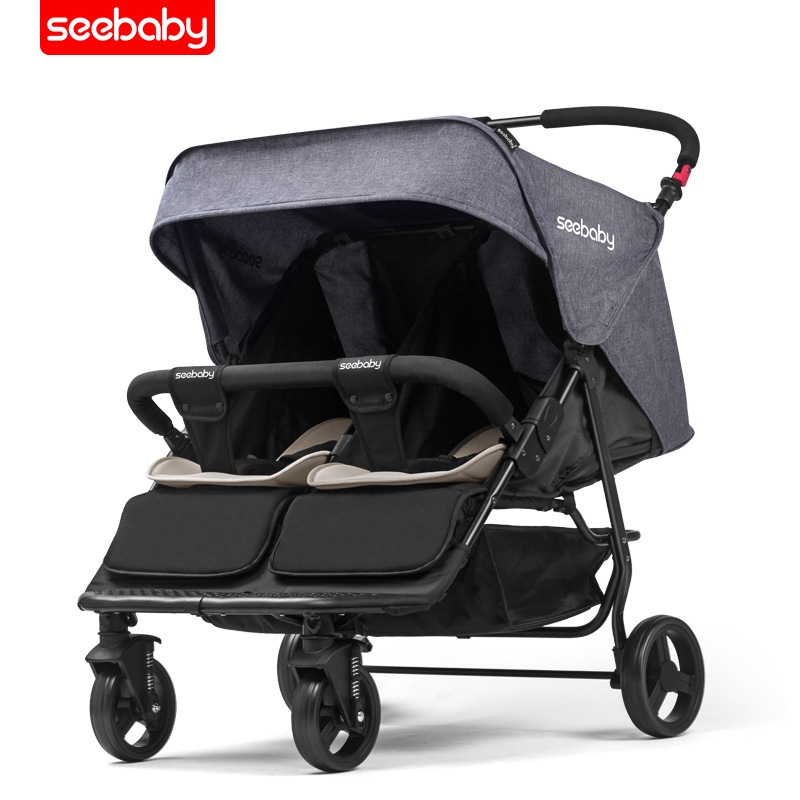 Двойная детская коляска SeeBaby T22 оптом из Китая