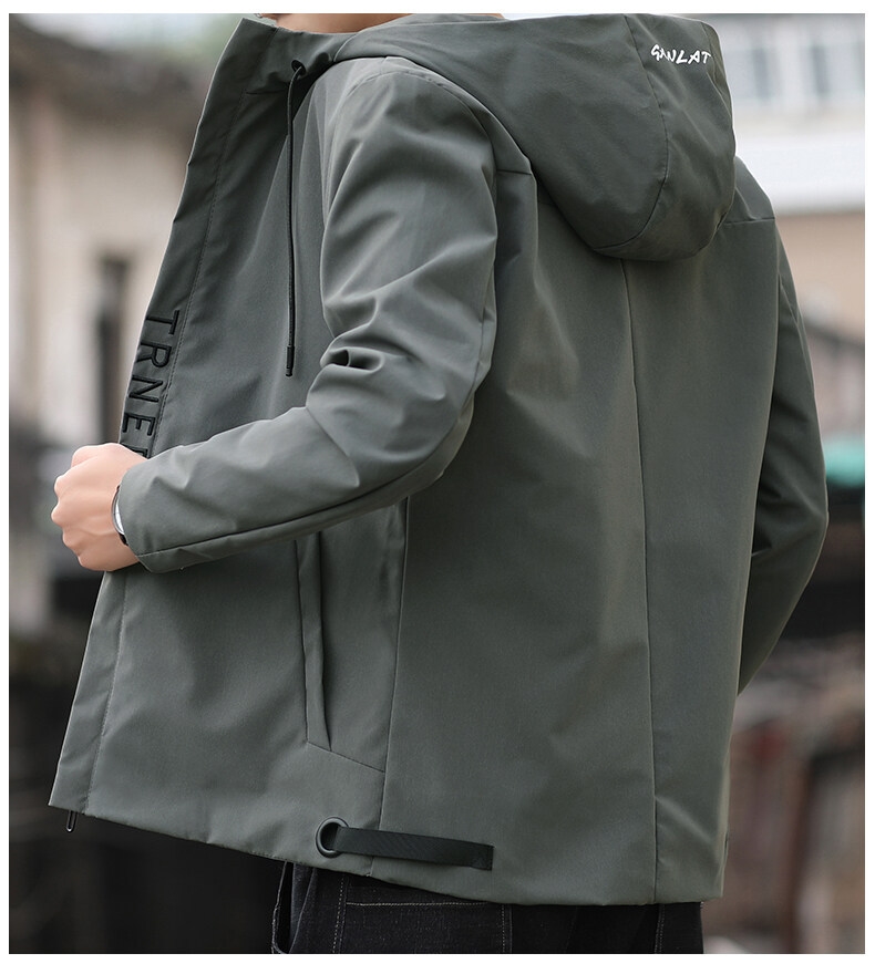Мужская весенняя куртка с капюшоном оптом из Китая