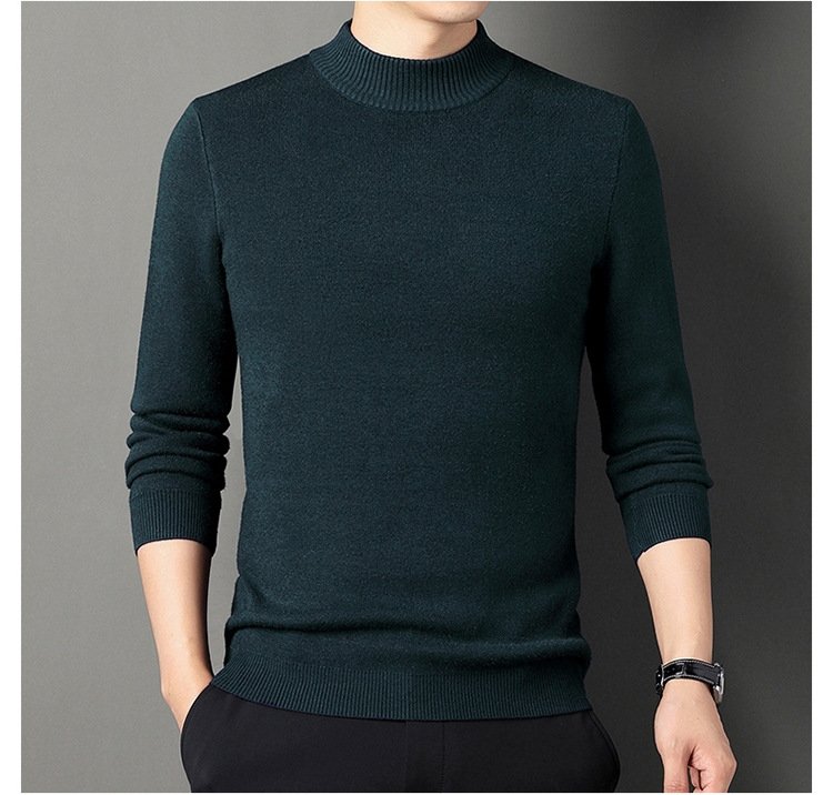 Мужской свитер с высоким воротником и утеплением оптом