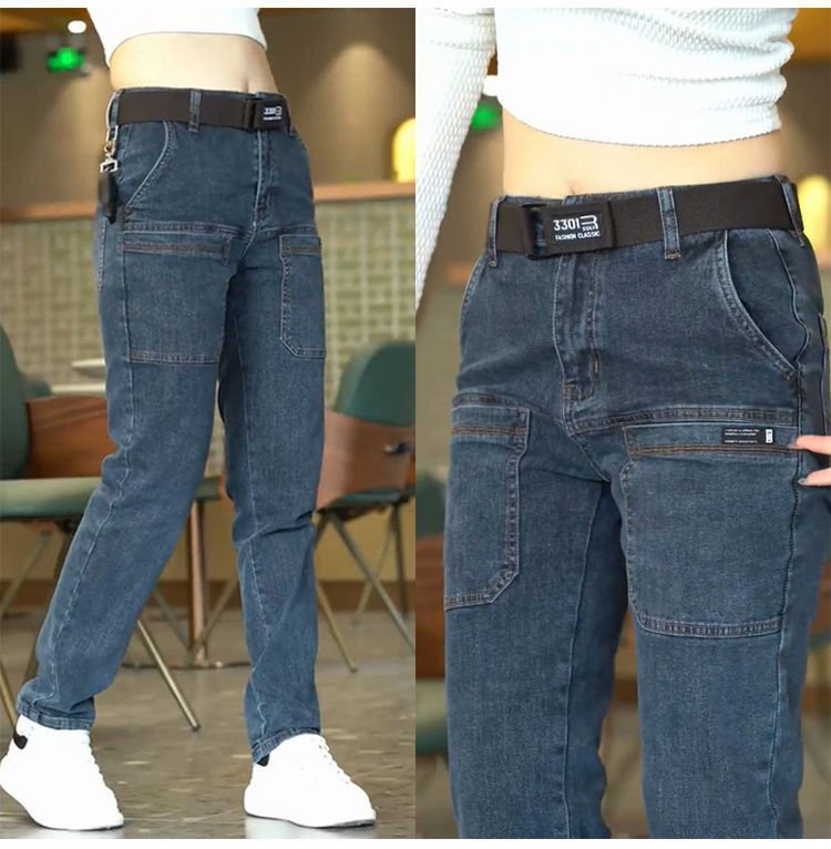 Мужские джинсы в стиле стрейч для осени оптом из Китая