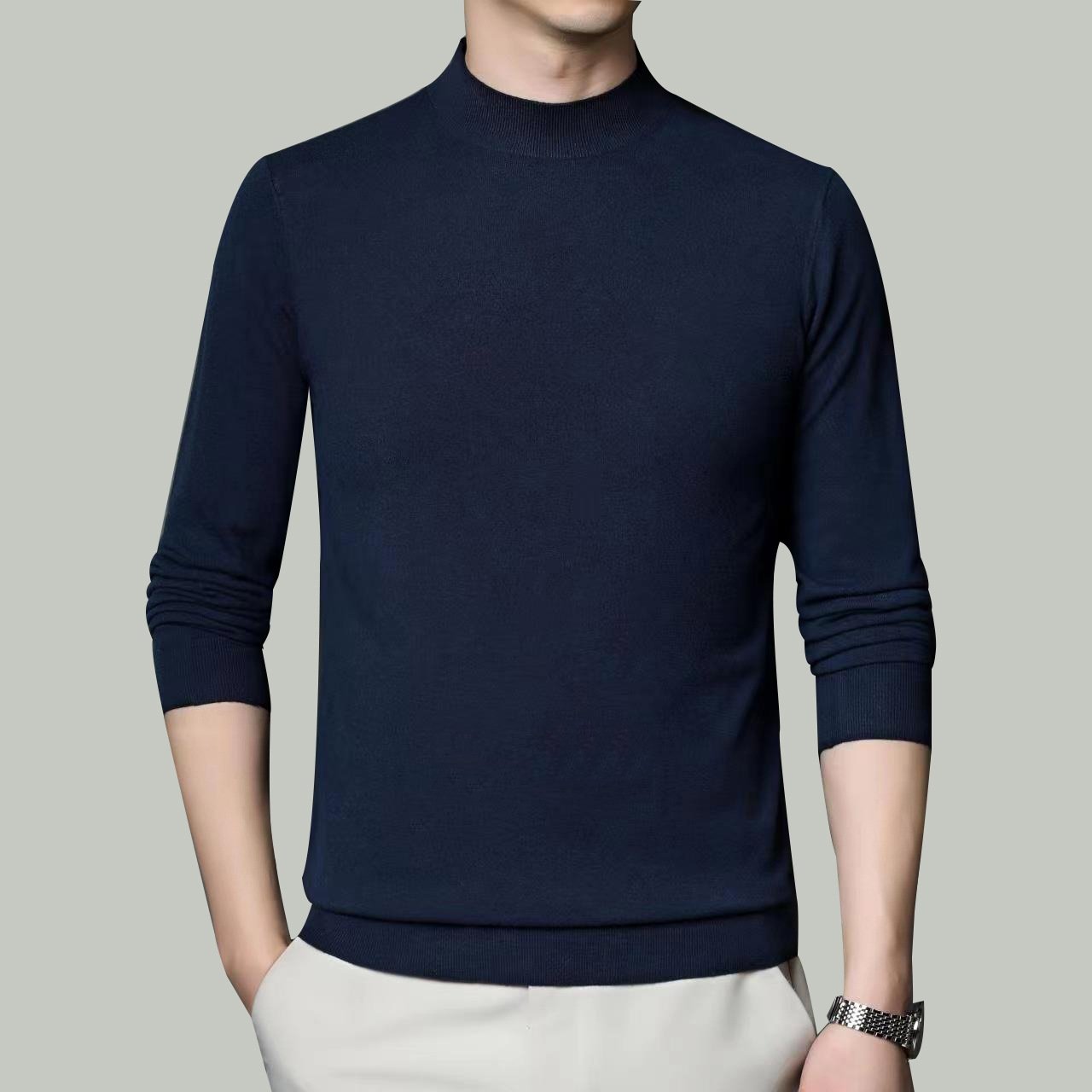 Мужской свитер с высоким воротником оптом