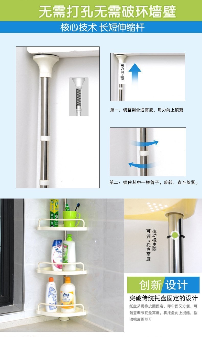 Угловая полка для ванной комнаты из нержавеющей стали оптом