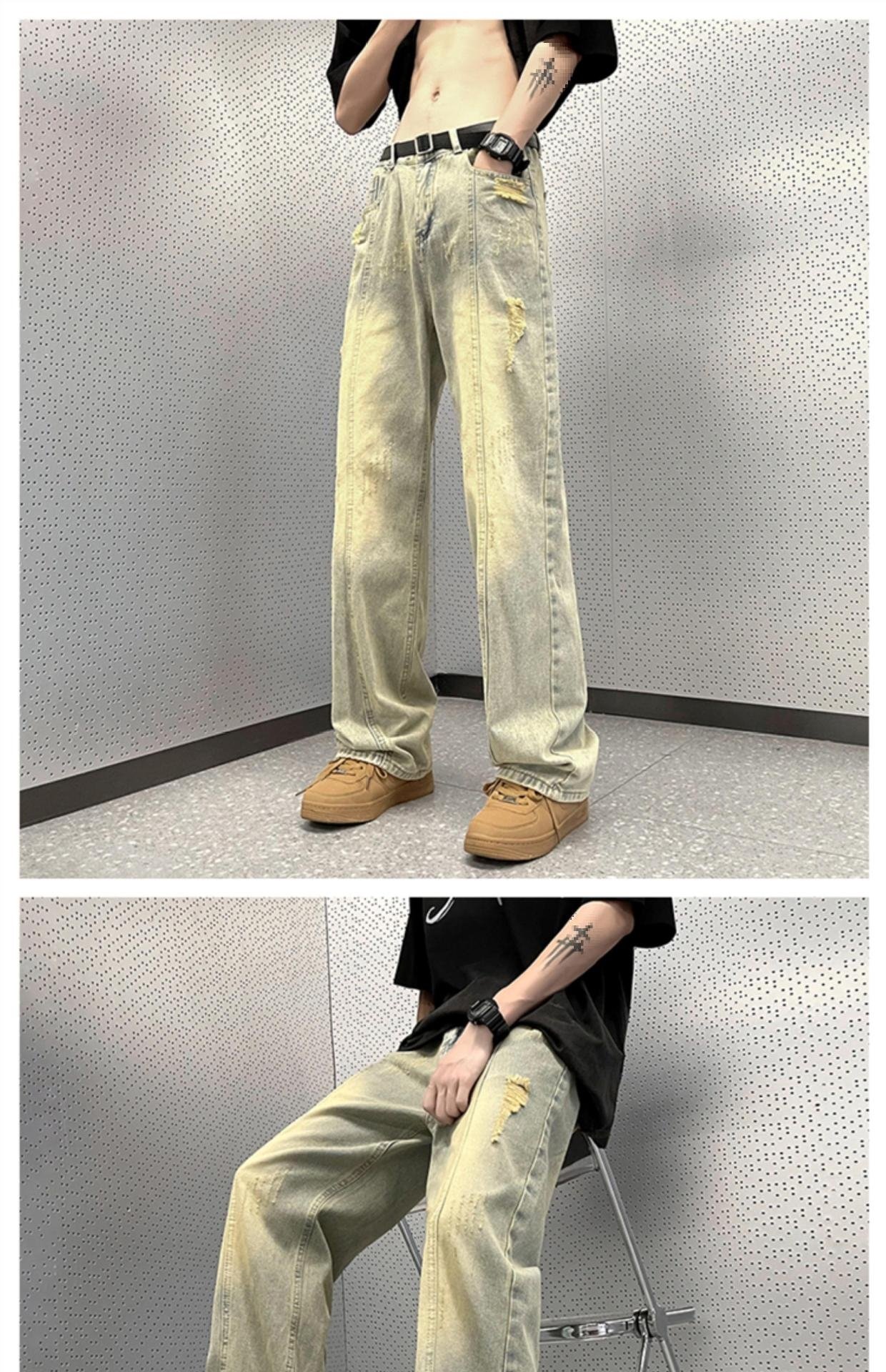 Черные джинсы с износом оптом из Китая