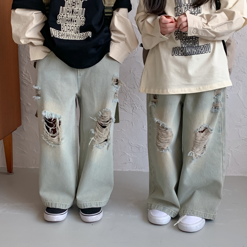 Детские джинсы KUMAI.KIDS 2024 весна оптом из Китая
