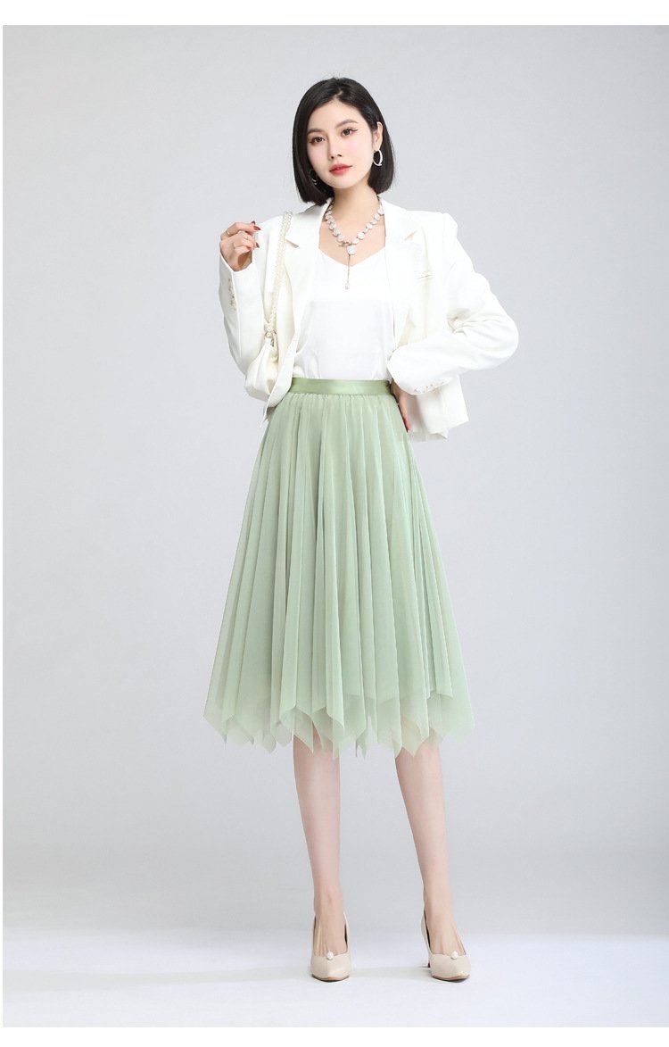 Юбка полуприлегающего силуэта с высокой талией оптом из Китая