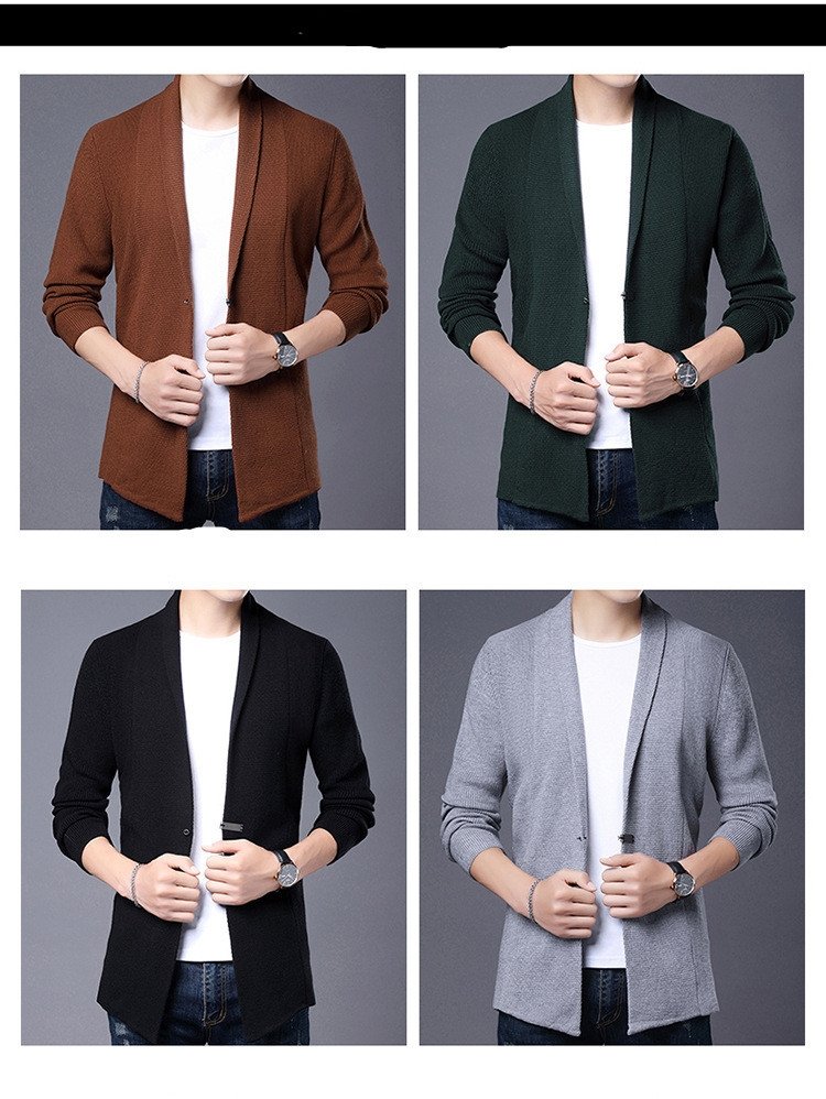 Мужской тонкий вязаный кардиган оптом