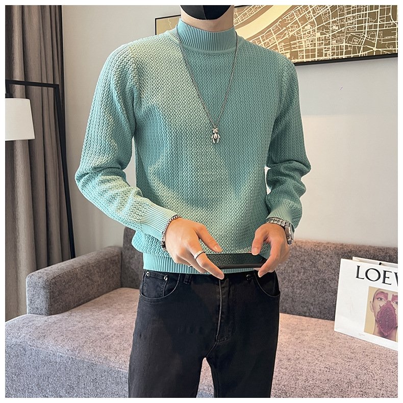 Мужской свитер с высоким воротником оптом