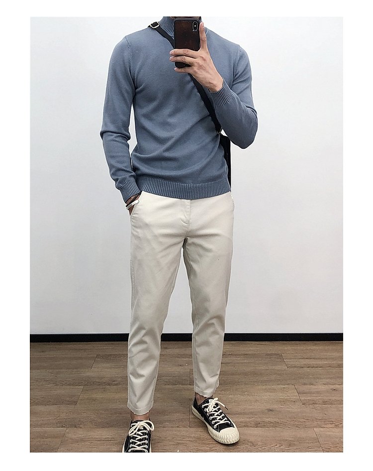 Мужской свитер с полувысоким воротником оптом